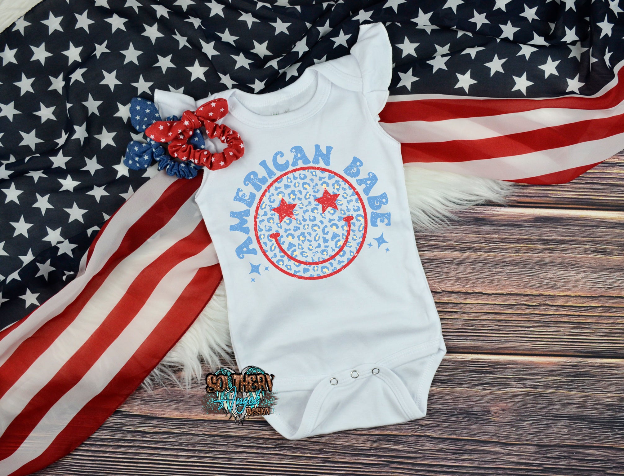 Gray American Babe BabyBodysuitTank.jpg american-babe-1 Kids Patriotic