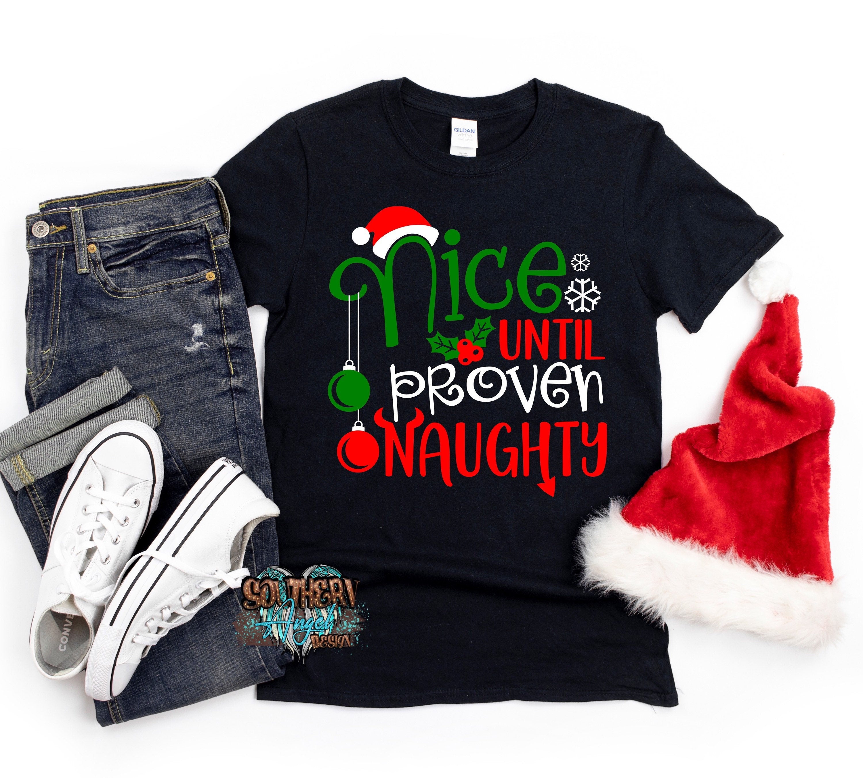Kid’s Christmas shirt | Nice until proven naughty shirt | Naughty or nice shirt | toddler Christmas shirt | Kids Personalized Christmas |