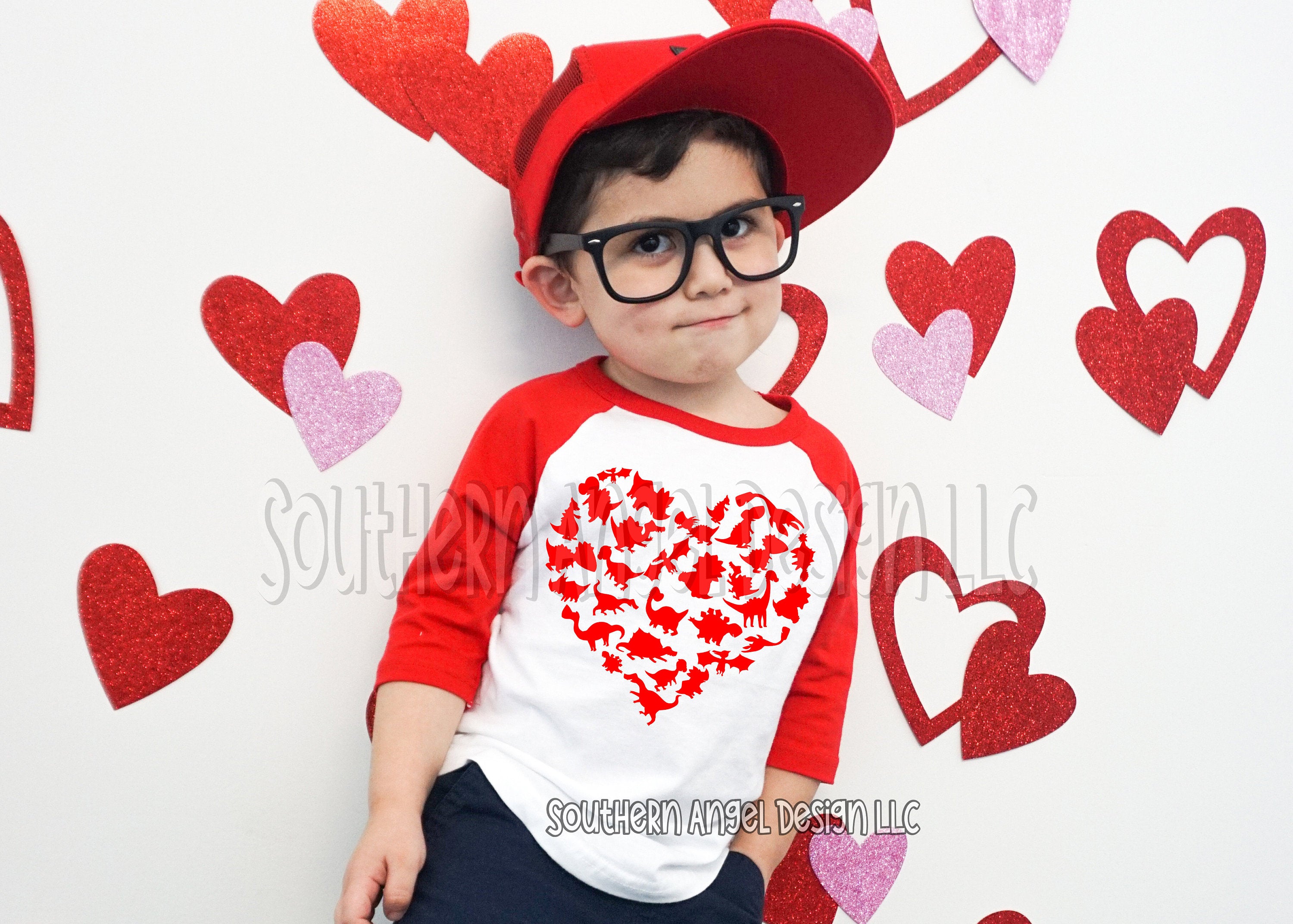 Dino Heart Valentine's shirts, Smooth Operator, Kid's Valentine's shirt, Toddler Valentines, Personalized Valentine's shirt, Retro Valentine