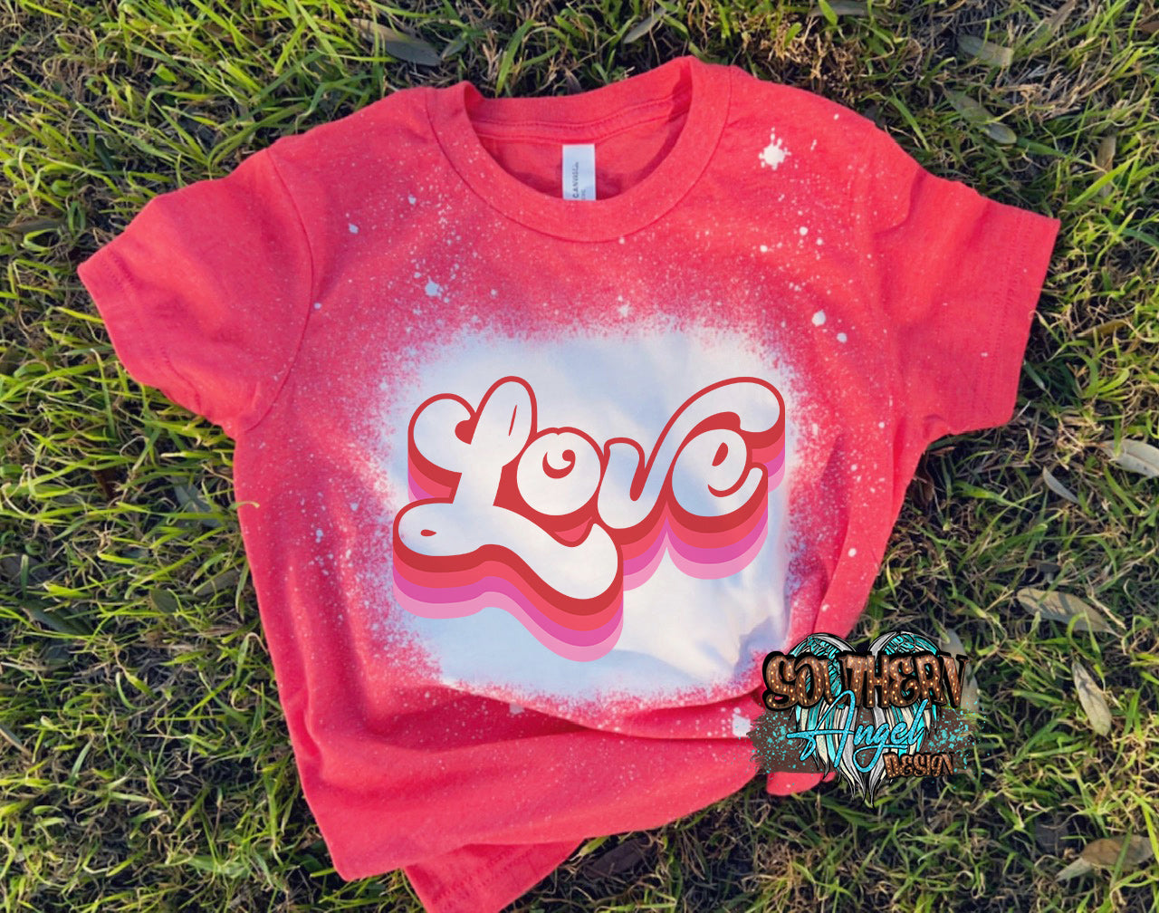 Maroon Retro Love youth bleached shirt image_127c2818-f99c-4609-8b70-594321746997.jpg retro-love-youth-bleached-shirt Kids Valentine’s Day