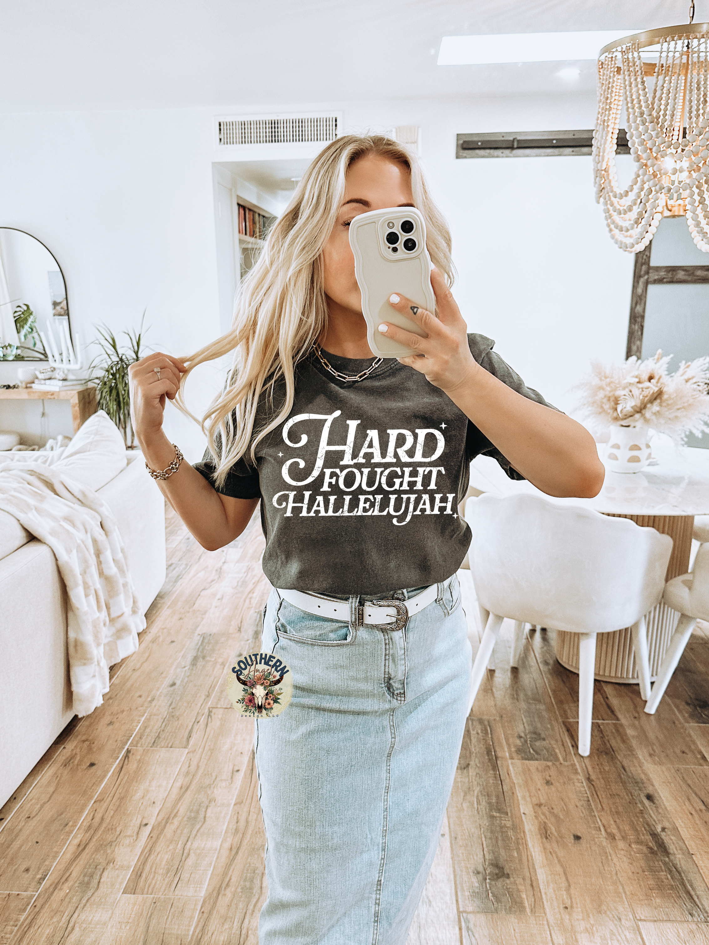 Hard Fought Hallelujah shirt Southern Angel Design