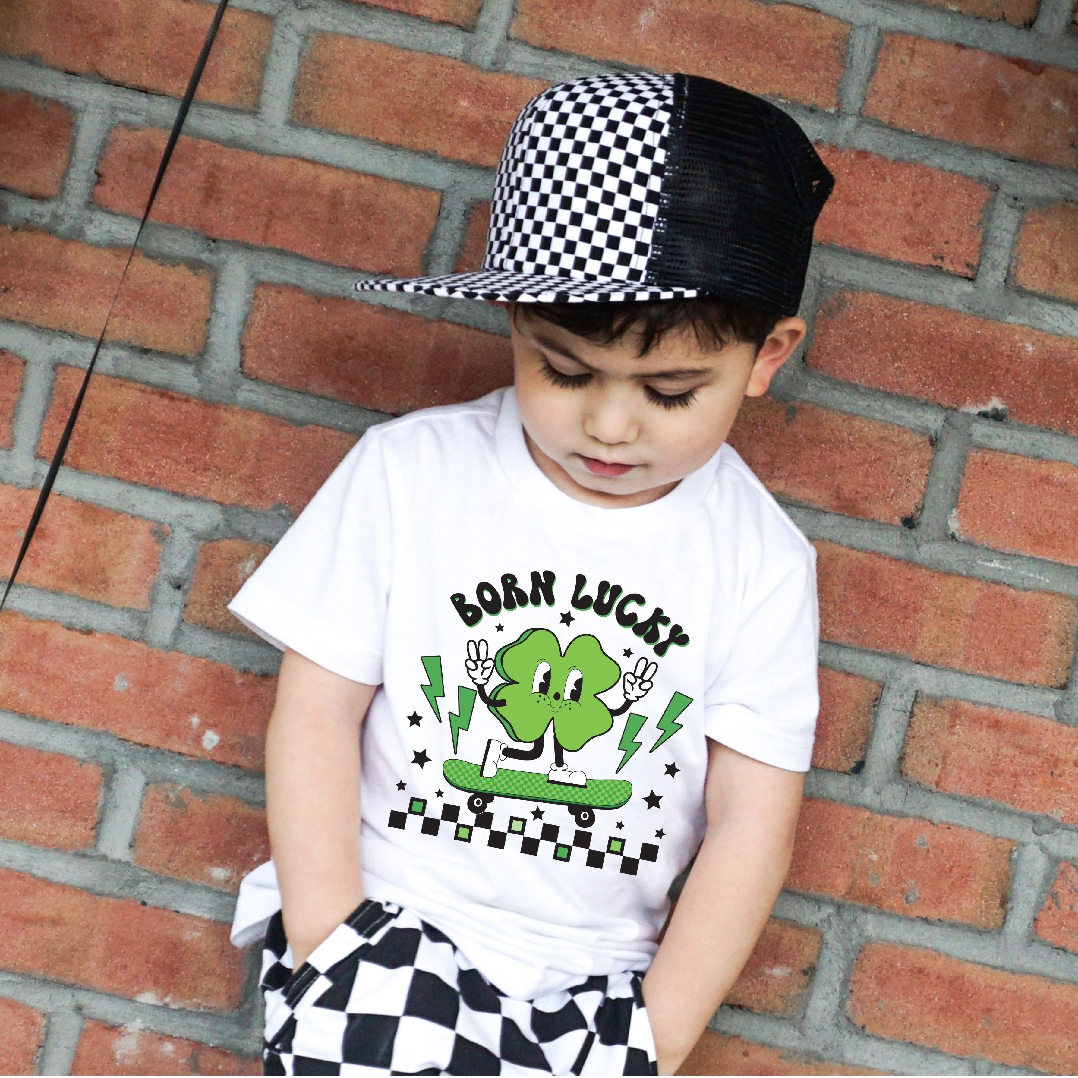 Born Lucky shirt - Southern Angel Design