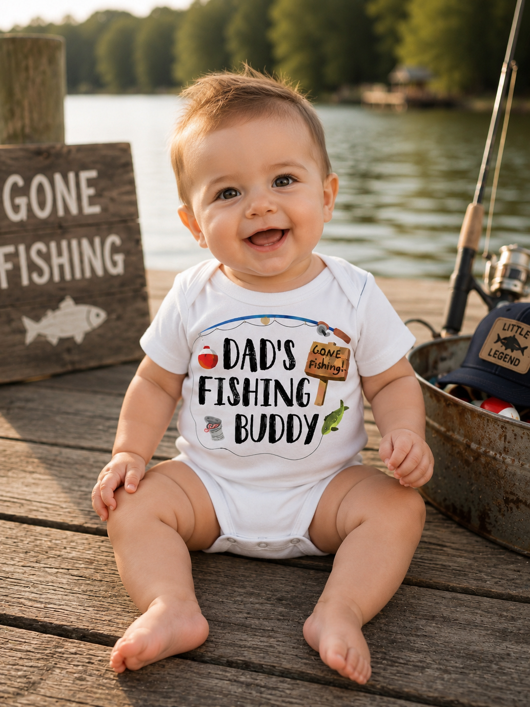 Dad's Fishing Buddy shirt - Southern Angel Design