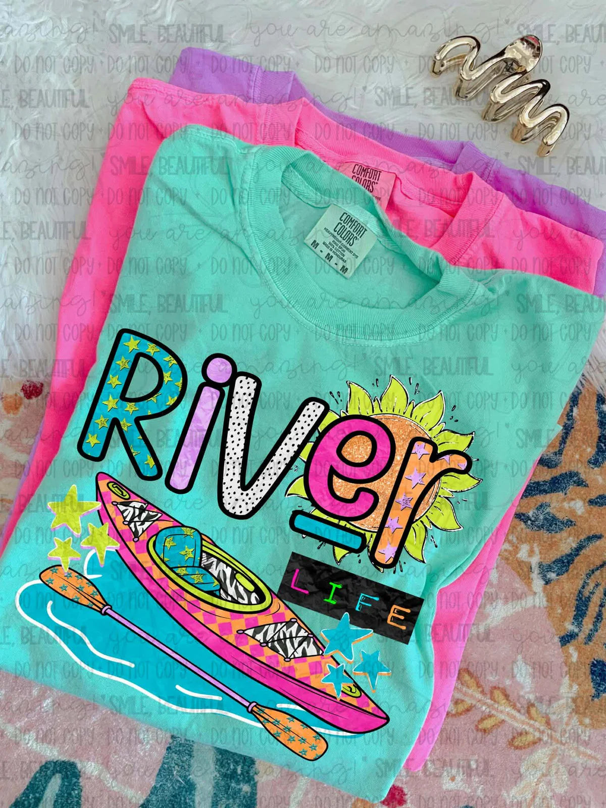 River Life Shirt | Comfort Colors Lake Shirt - Southern Angel Design