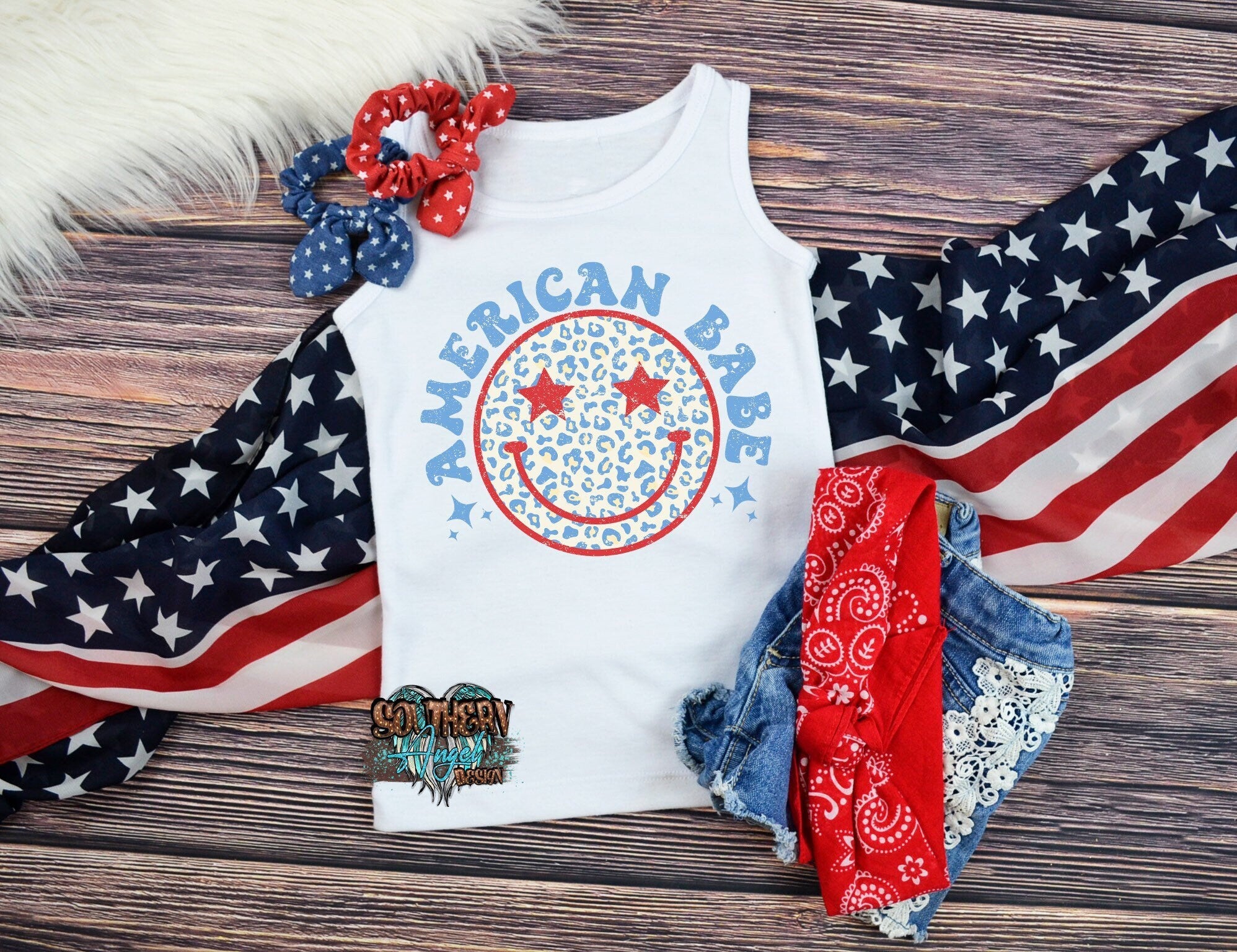 Girl’s Fourth Of July tank, American Babe, Merica’ tank, Toddler 4th of July, USA, Red white and cute, American cutie, God Bless American