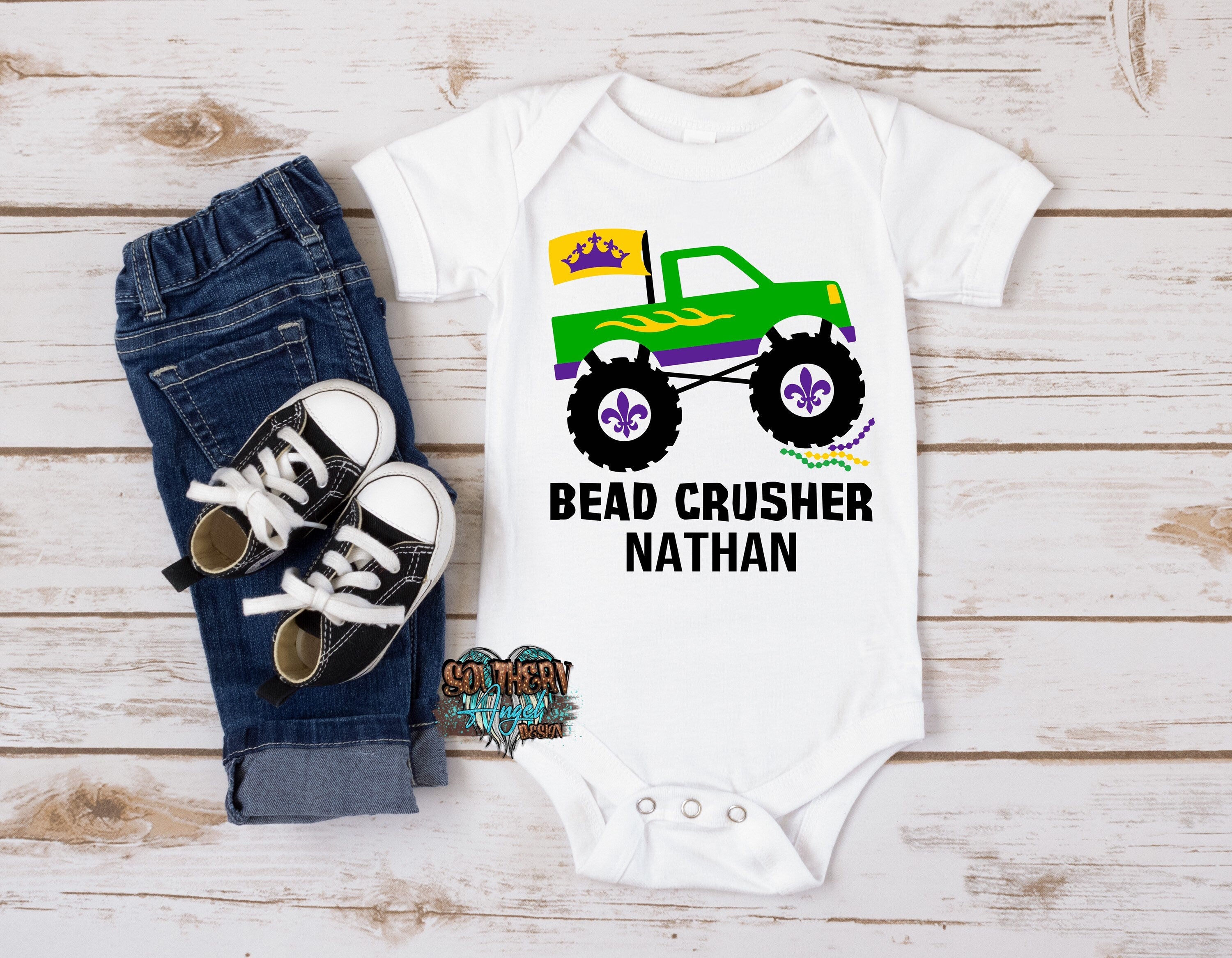 Kids Mardi Gras shirt | Bead Crusher | Boys Mardi Gras shirt | Toddler Mardi Gras | NOLA shirt | Personalized Mardi Gras shirt