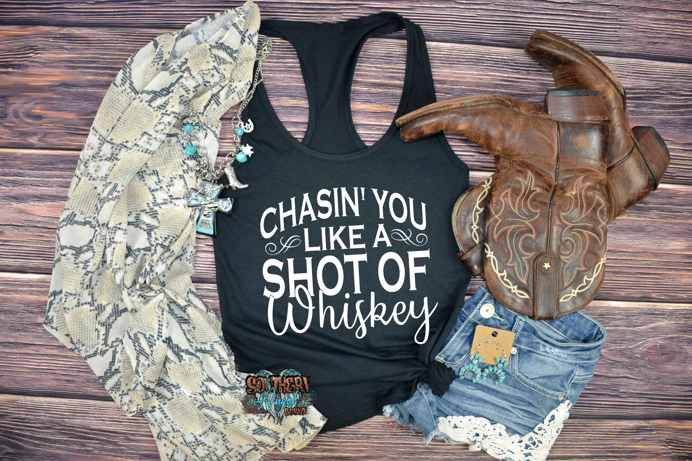 Chasin’ You Like A Shot tank | Chasin’ you tank | Country music shirt | Country Thunder | Country concert shirt | Country music festival