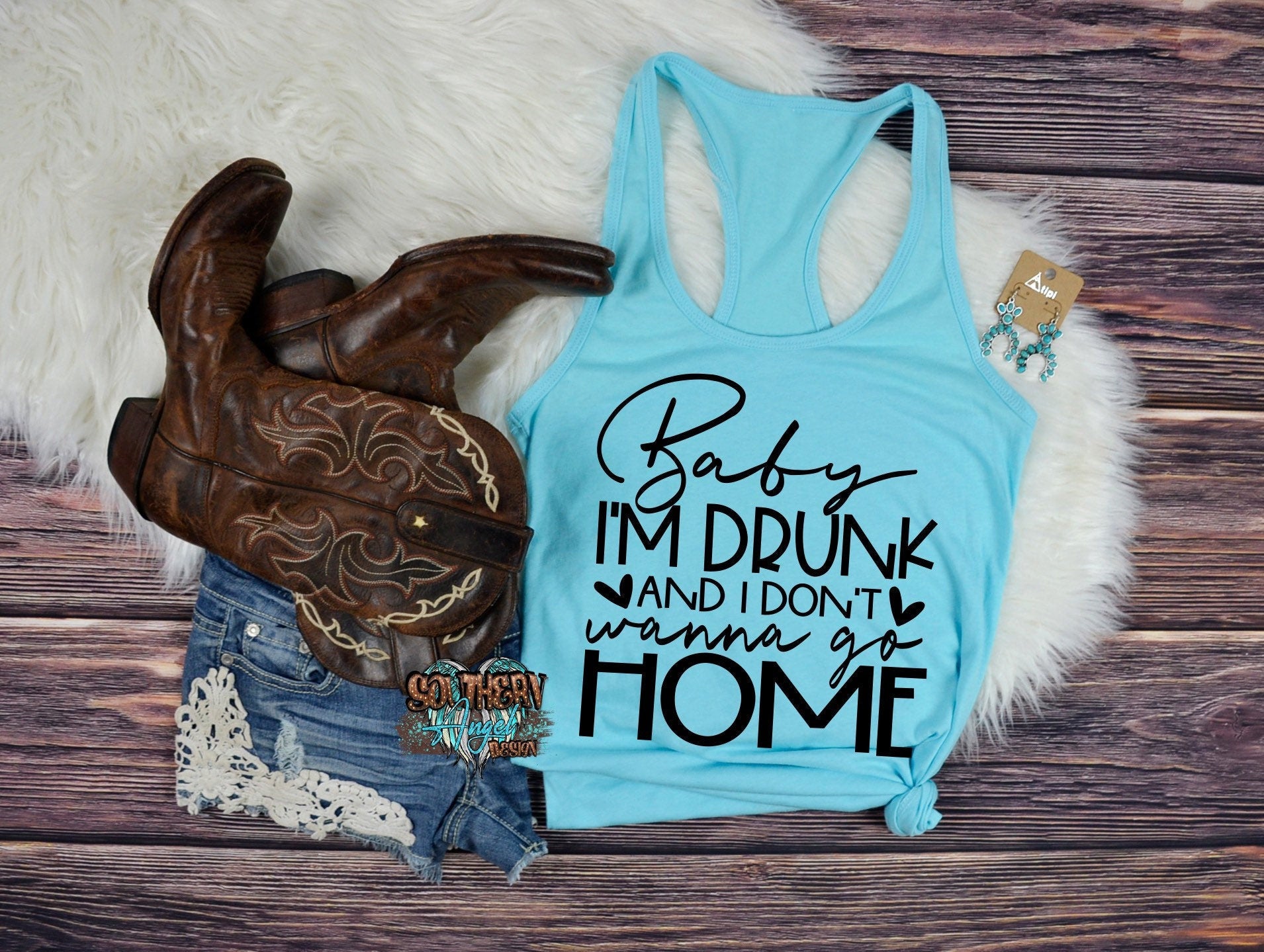 Country music tank, Country tank, Baby I’m Drunk, Drinking tank, Summer tank, Music festival