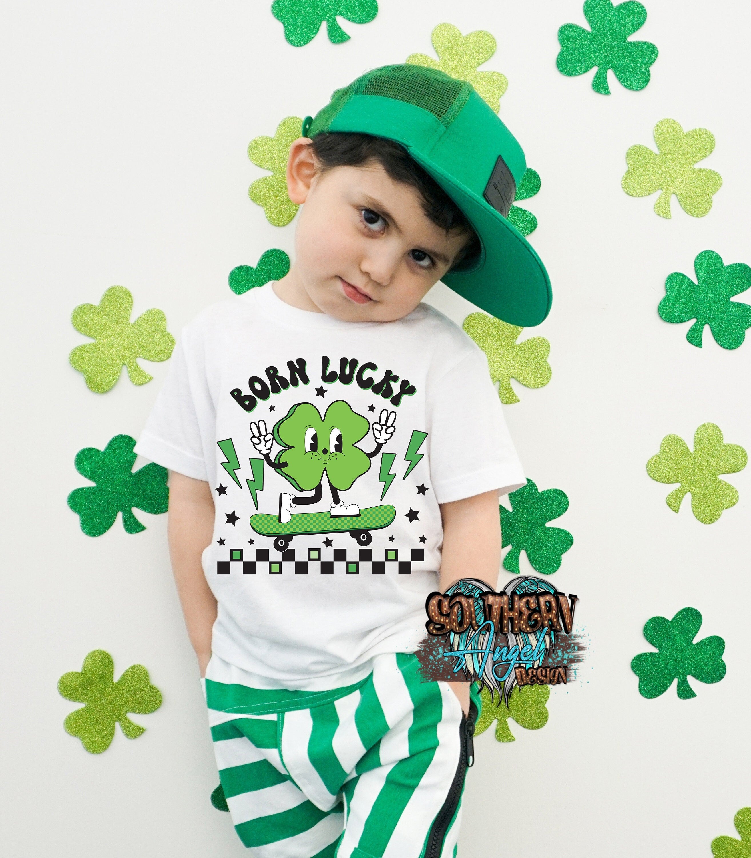 Born Lucky, Lucky Vibes shirt, Toddler St Patricks Day, Kids St Patricks shirt, Boys St Pattys, Girls St Pattys, Baby St Patricks Day outfit