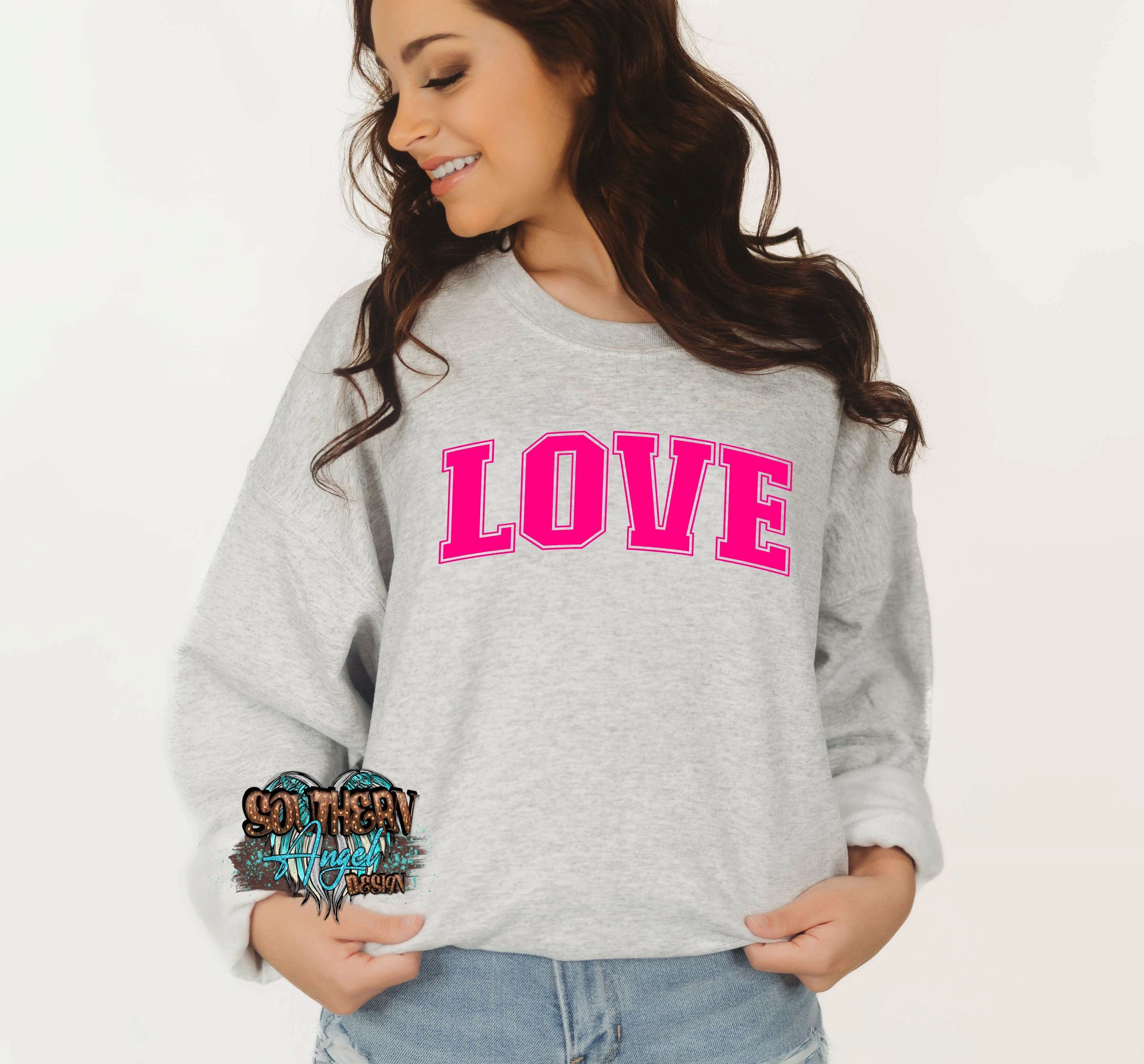 Love Sweatshirt, Women’s Valentine’s Day Sweatshirt, Loads Of Love, Heart shirt, Valentine’s Day, Leopard, Valentines sweatshirt