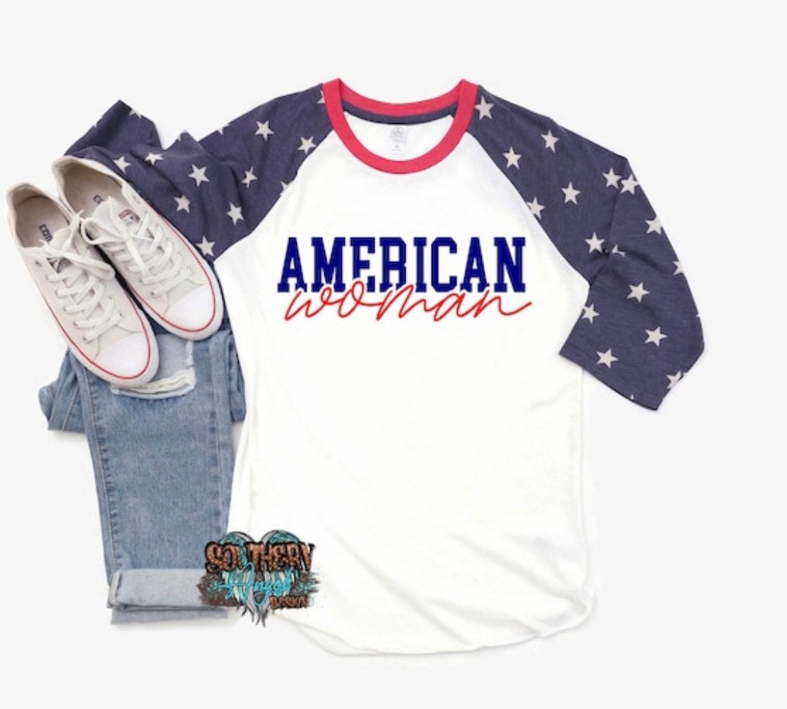 RTS Fourth Of July shirt, American women baseball tee, Red white blue, ‘Merica shirt, USA, Patriotic shirt, Stars and Stripes