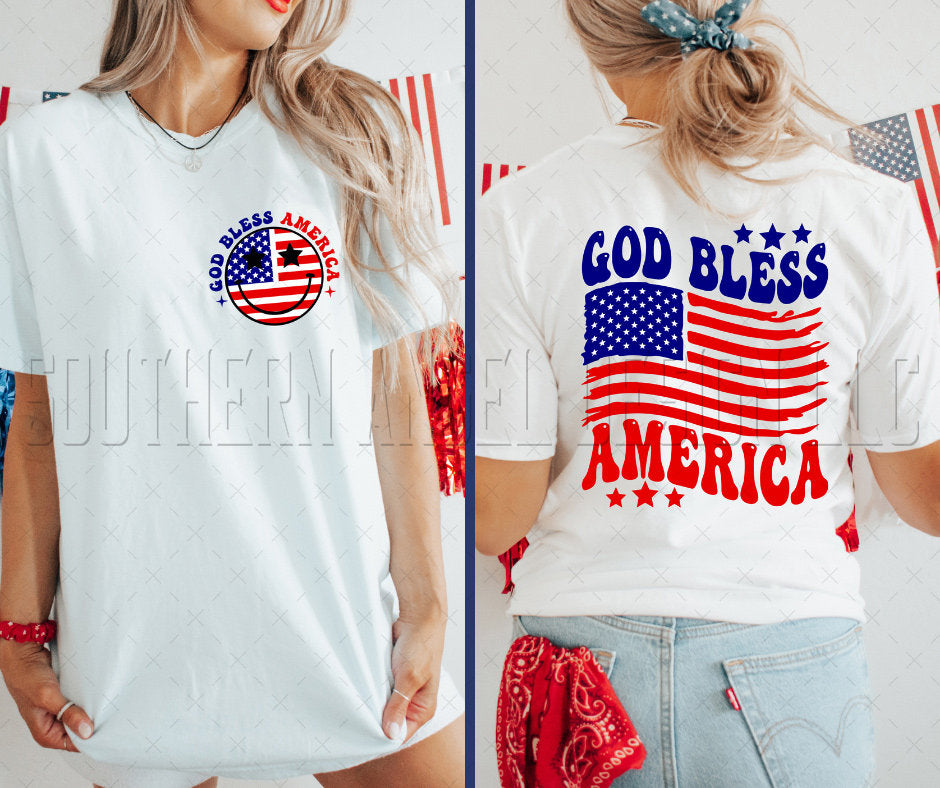 Patriotic t-shirt, God Bless America Tshirt, USA, American Mama, Fourth Of July Tshirt, Marica’,