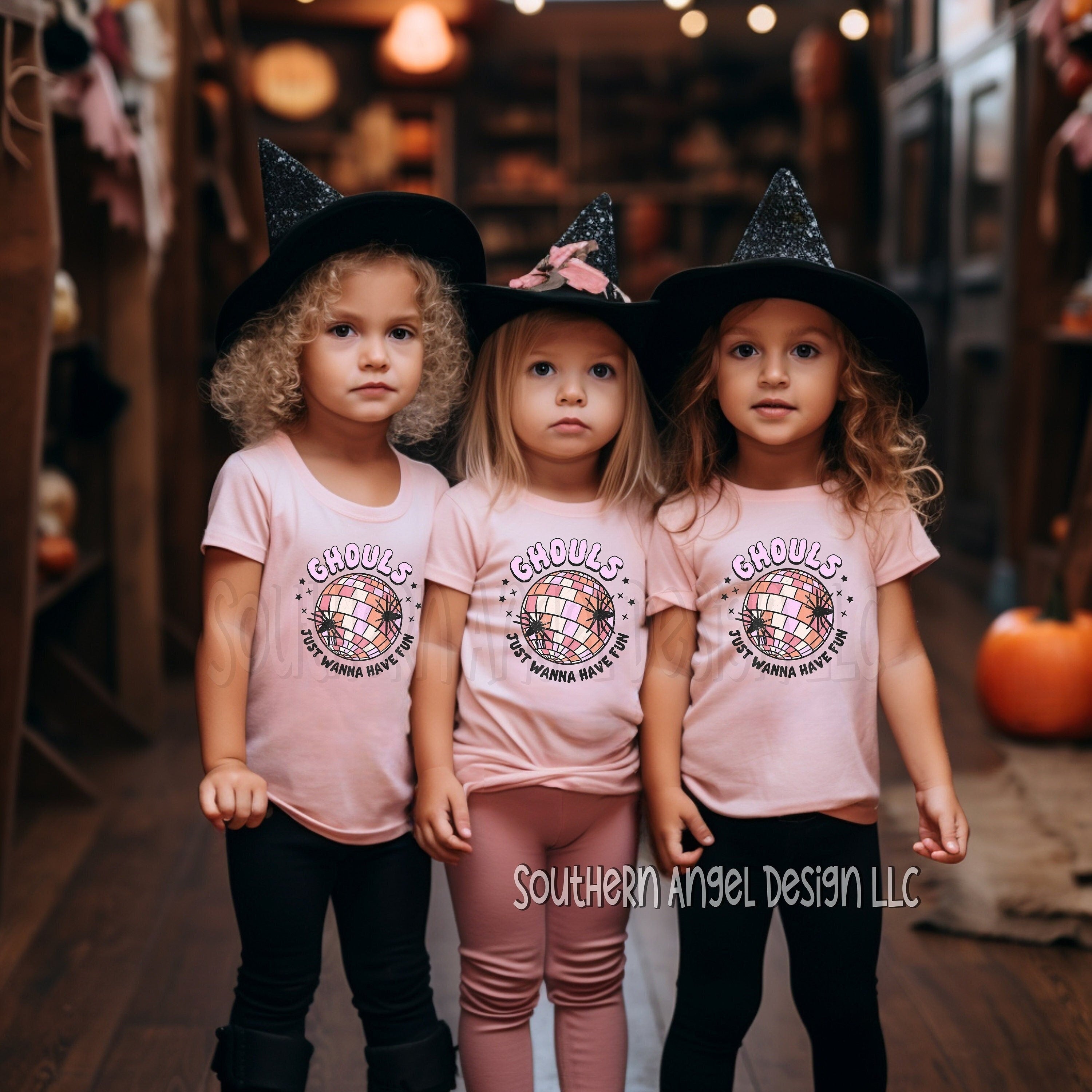 Pink shirtwith Halloween design