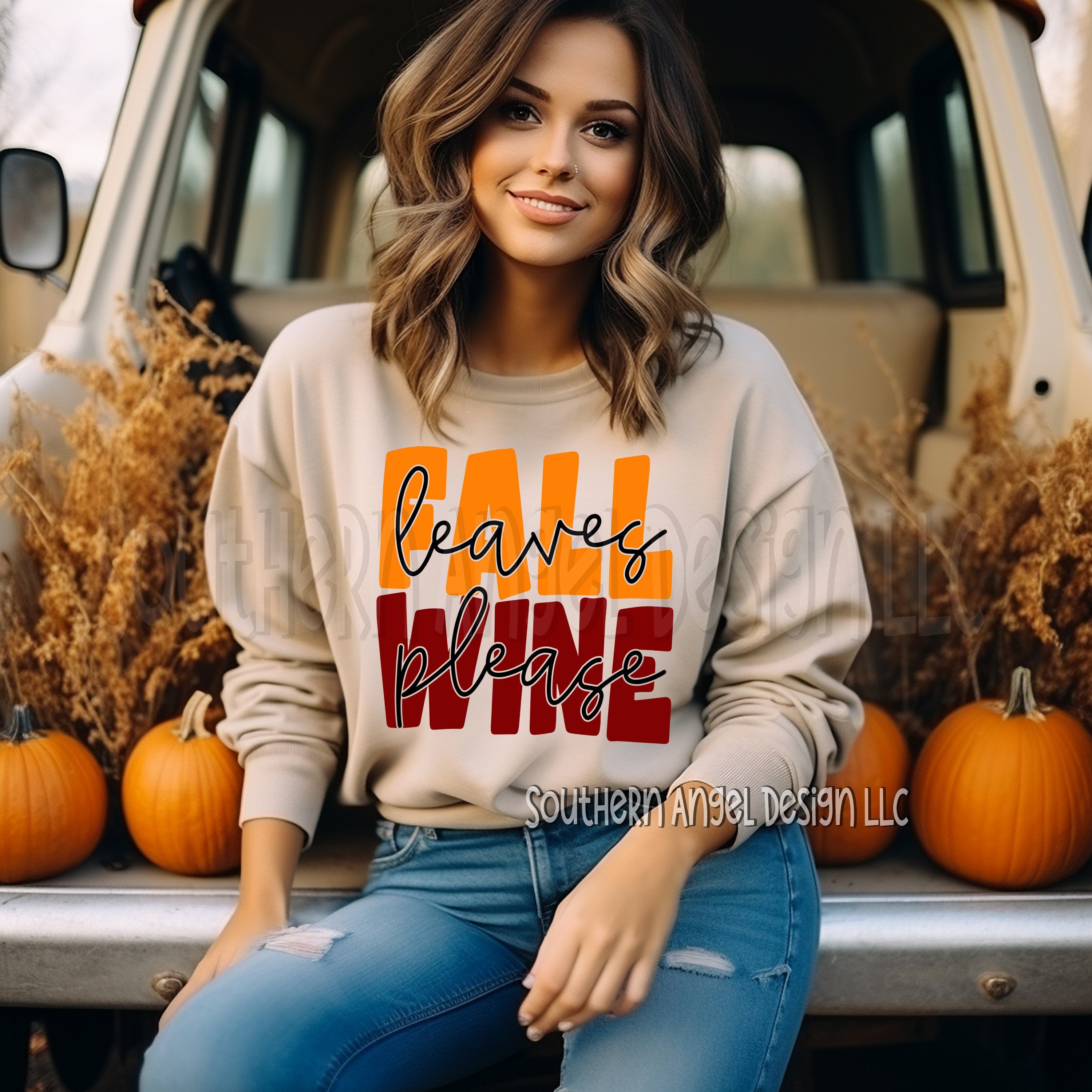 Fall Leaves Wine please Sweatshirt
