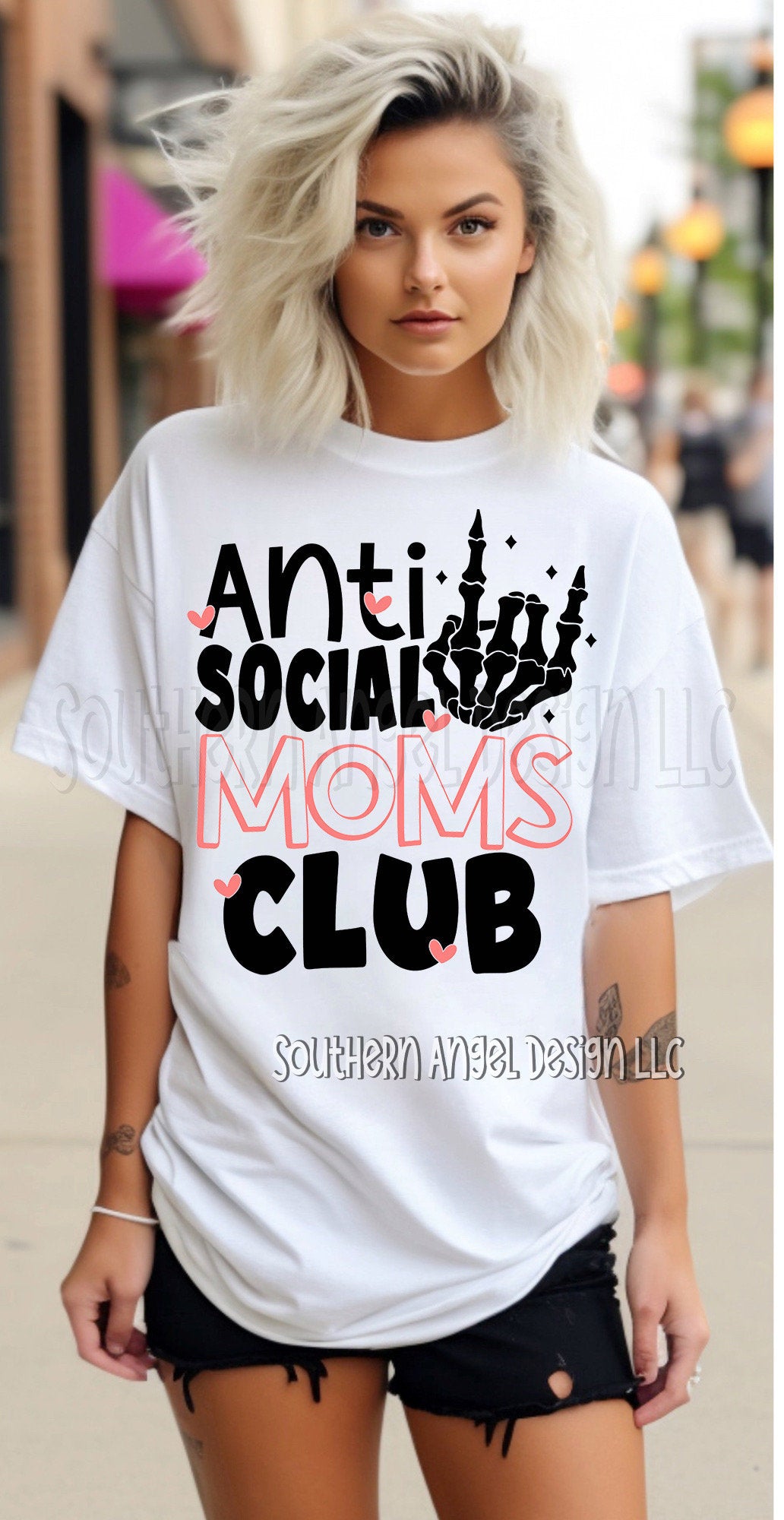 Anti Social Moms Club shirt, Cute mama shirt, Mom Shirts, Momlife Shirt, racescar mama shirt, Shirts for Moms, Inked mama, F-Bomb tshirt