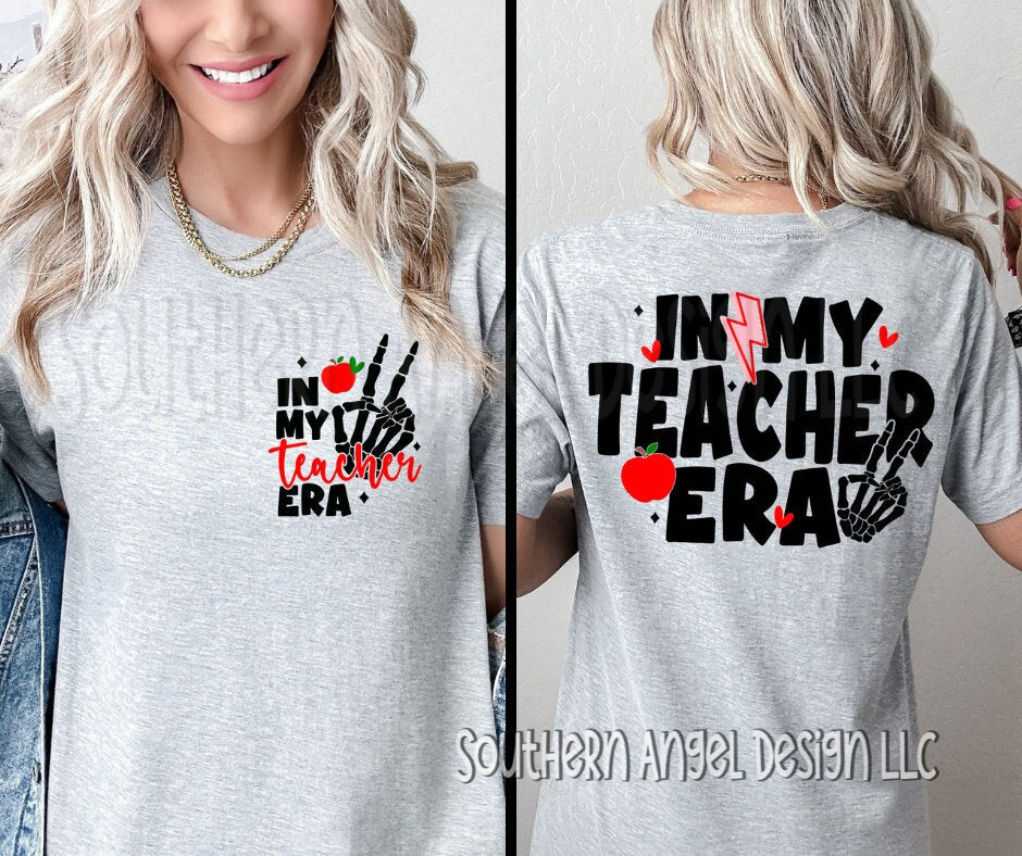 In My Teacher Era Shirt, Custom Teacher Shirts, Back to School T-Shirts 2nd Grade Teacher Shirt,First 3rd 4th 5th Teacher Tees, Teacher Gift