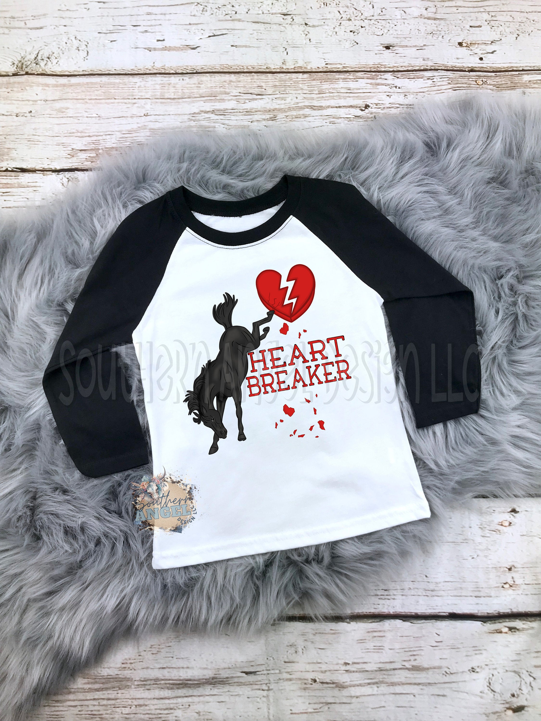 Boy's Valentine's shirts, Heartbreaker shirt, Kid's Valentine's Day shirt, Western Valentines shirt, Horse heartbreaker shirt, Cupid