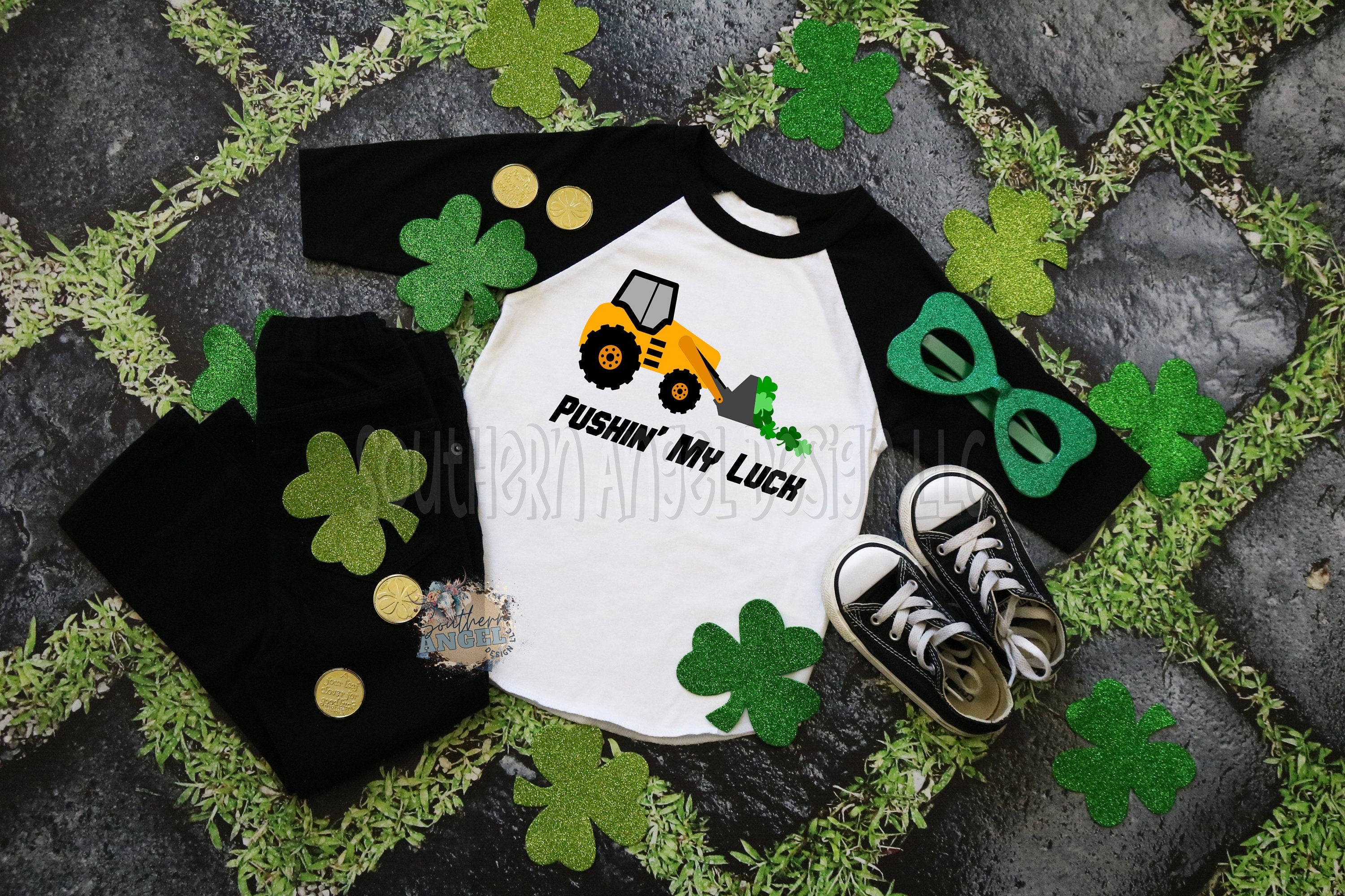 Boy's St Patricks Day shirt | Pushin’ My Luck | Toddler st patricks day shirt | Kids St Patricks Day shirt | Personalized St Patricks