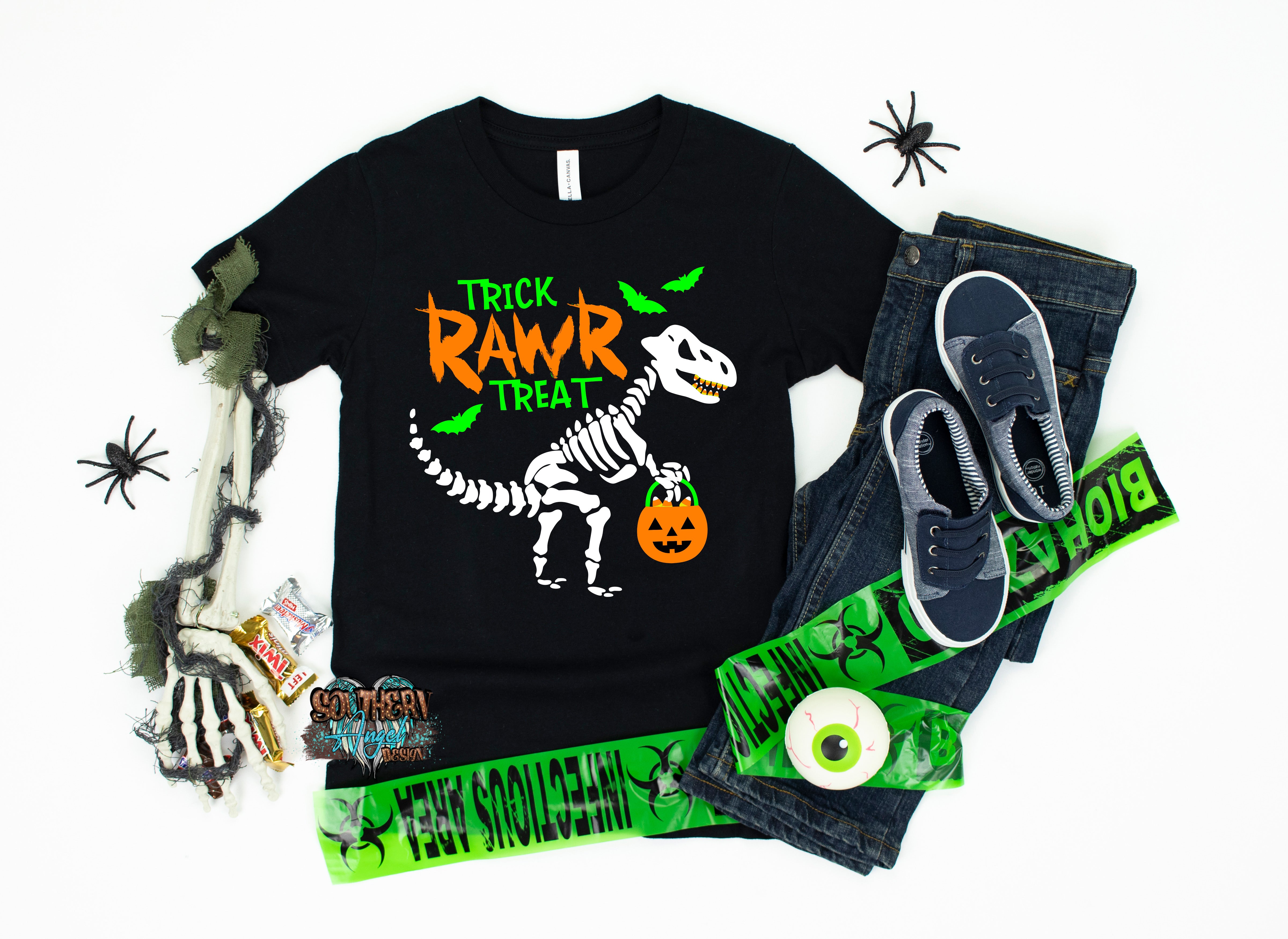 Black Trick Rawr Treat image_aaa501cb-cbe1-4df4-aaf1-43b86e8a357e.jpg trick-rawr-treat-1 Kids Halloween & Fall