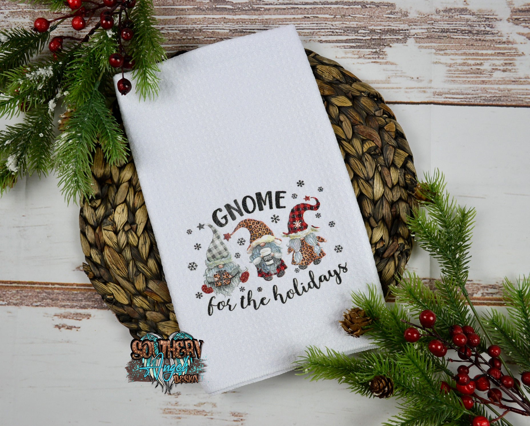 Gray Gnome For The Holiday Kitchen Towel image_ebb69553-8b8e-445c-9a05-696e8463a7ae.jpg gnome-for-the-holiday-kitchen-towel Kitchen Towel